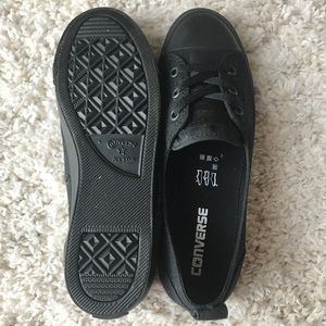 Never worn all black ballet women converse.